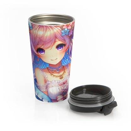 Radiant Anime Princess Stainless Steel Travel Mug – 15oz