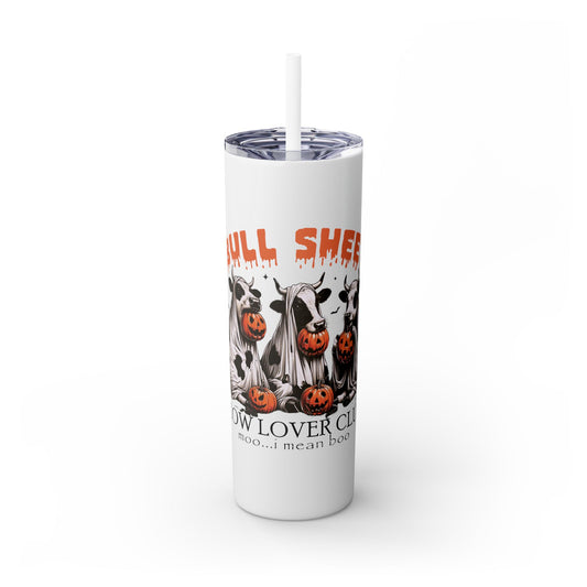 Bull Sheet Cow Lovers Club - SleekSip Skinny 20oz Tumbler with Straw