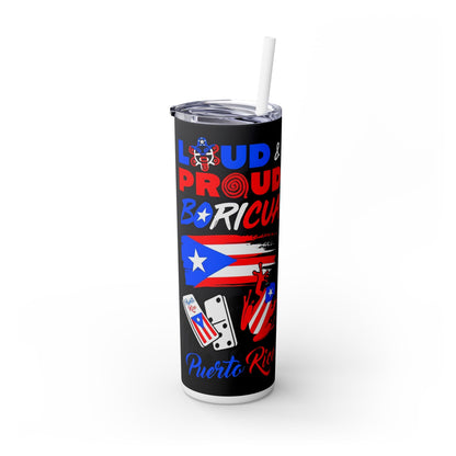 Puerto Rico - SleekSip Skinny 20oz Tumbler with Straw