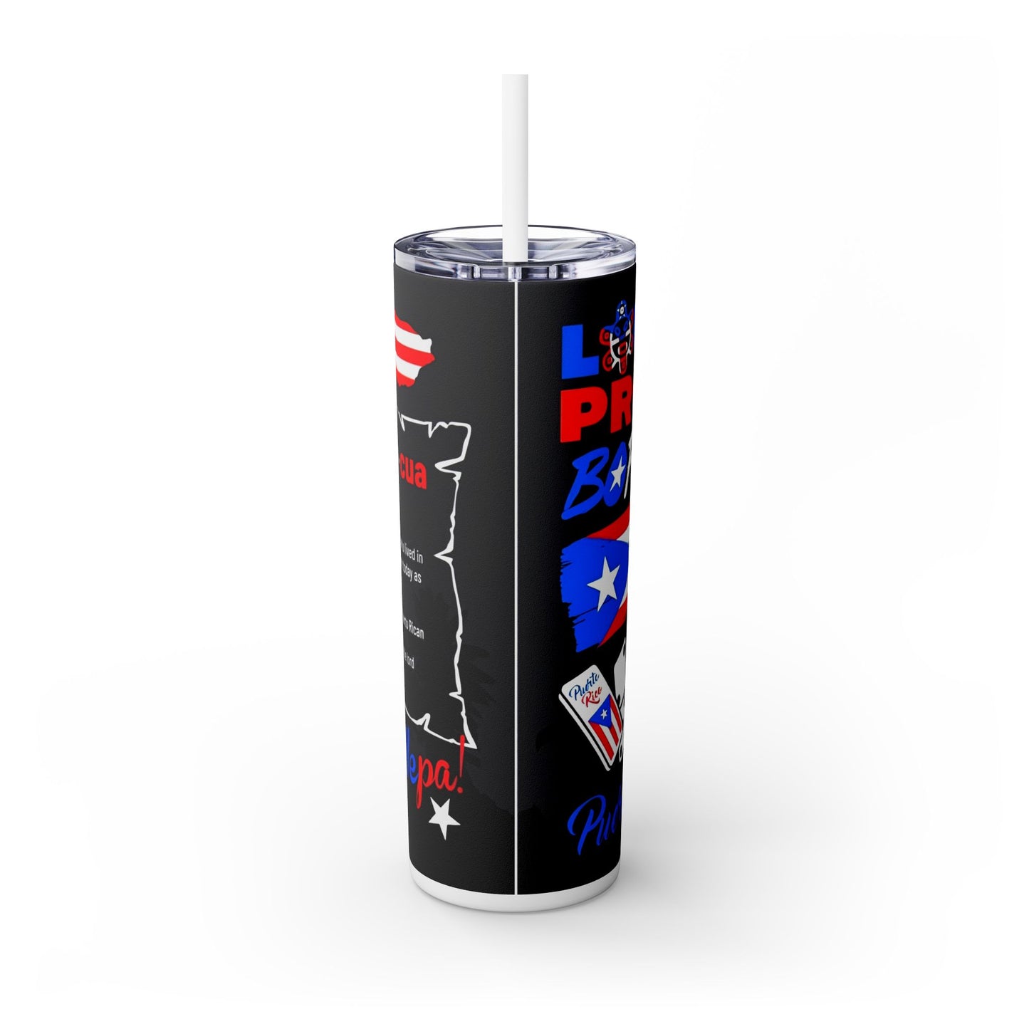 Puerto Rico - SleekSip Skinny 20oz Tumbler with Straw