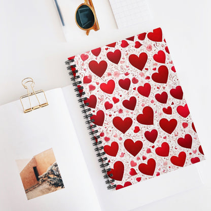 Heart-Filled Love Spiral Notebook