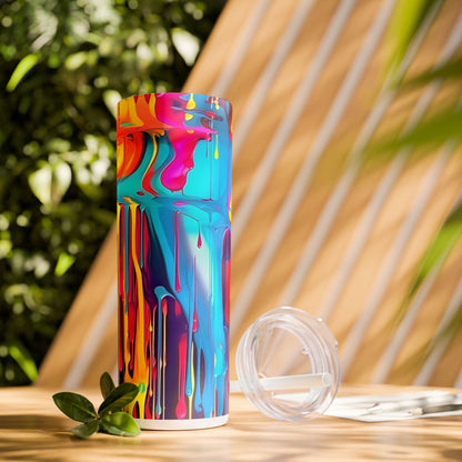 Graffiti - SleekSip Skinny 20oz Tumbler with Straw