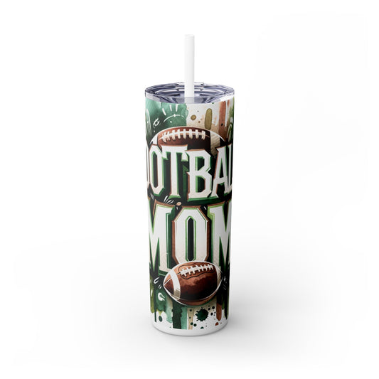 Football Mom - SleekSip Skinny 20oz Tumbler with Straw