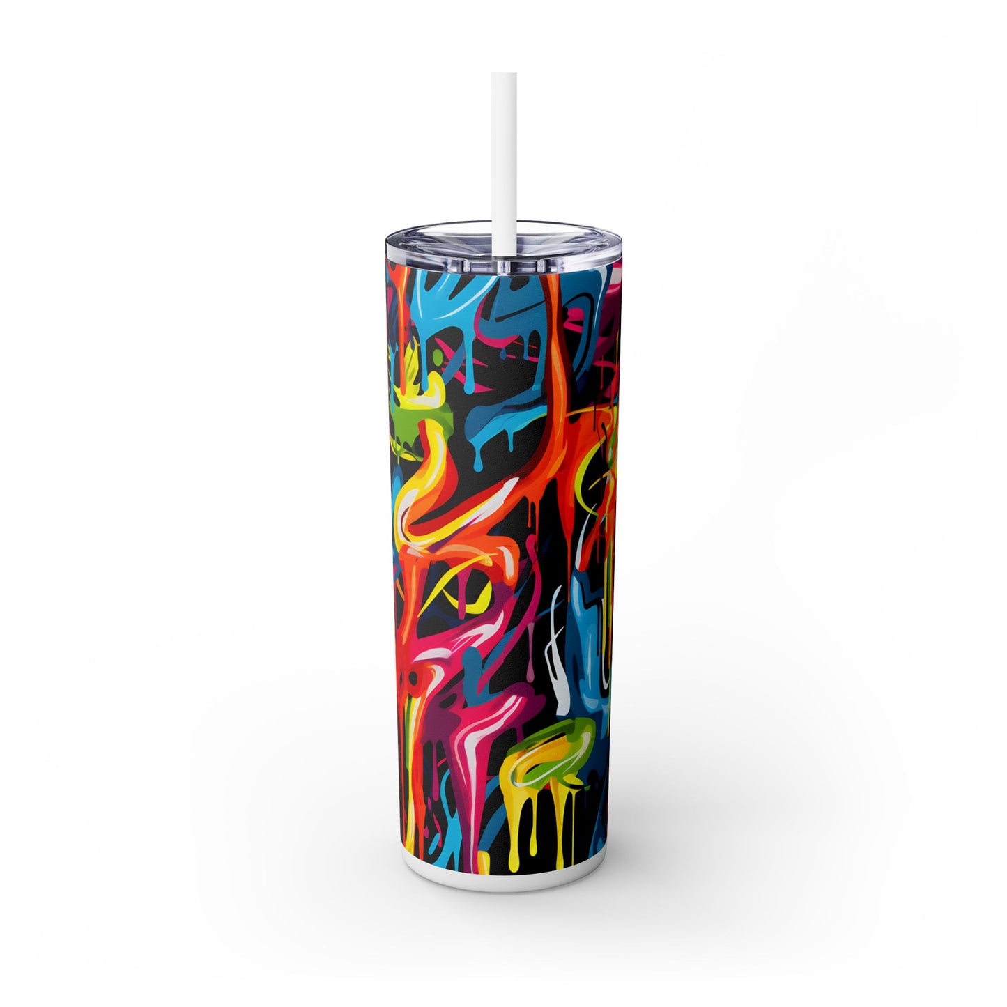 Graffiti - SleekSip Skinny 20oz Tumbler with Straw