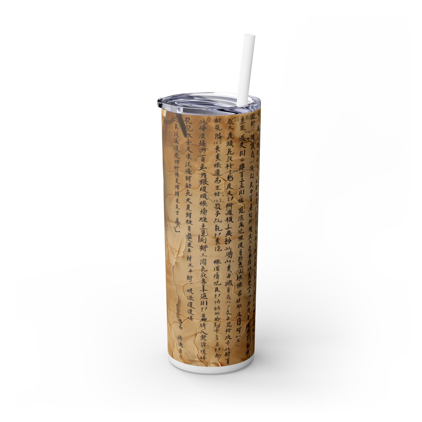 Ancient Japanese Writing - SleekSip Skinny 20oz Tumbler with Straw