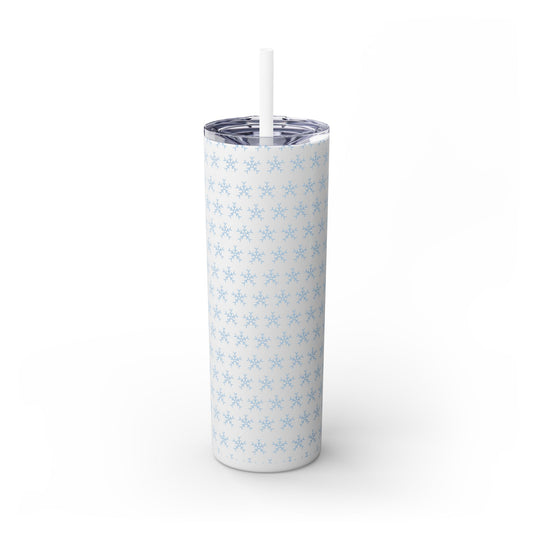 Snowflakes - SleekSip Skinny 20oz Tumbler with Straw