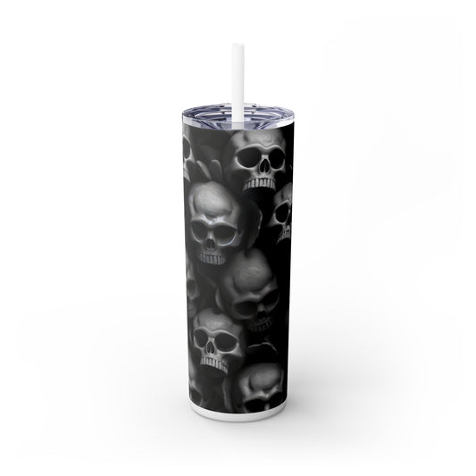 Spooky Skulls - SleekSip Skinny 20oz Tumbler with Straw