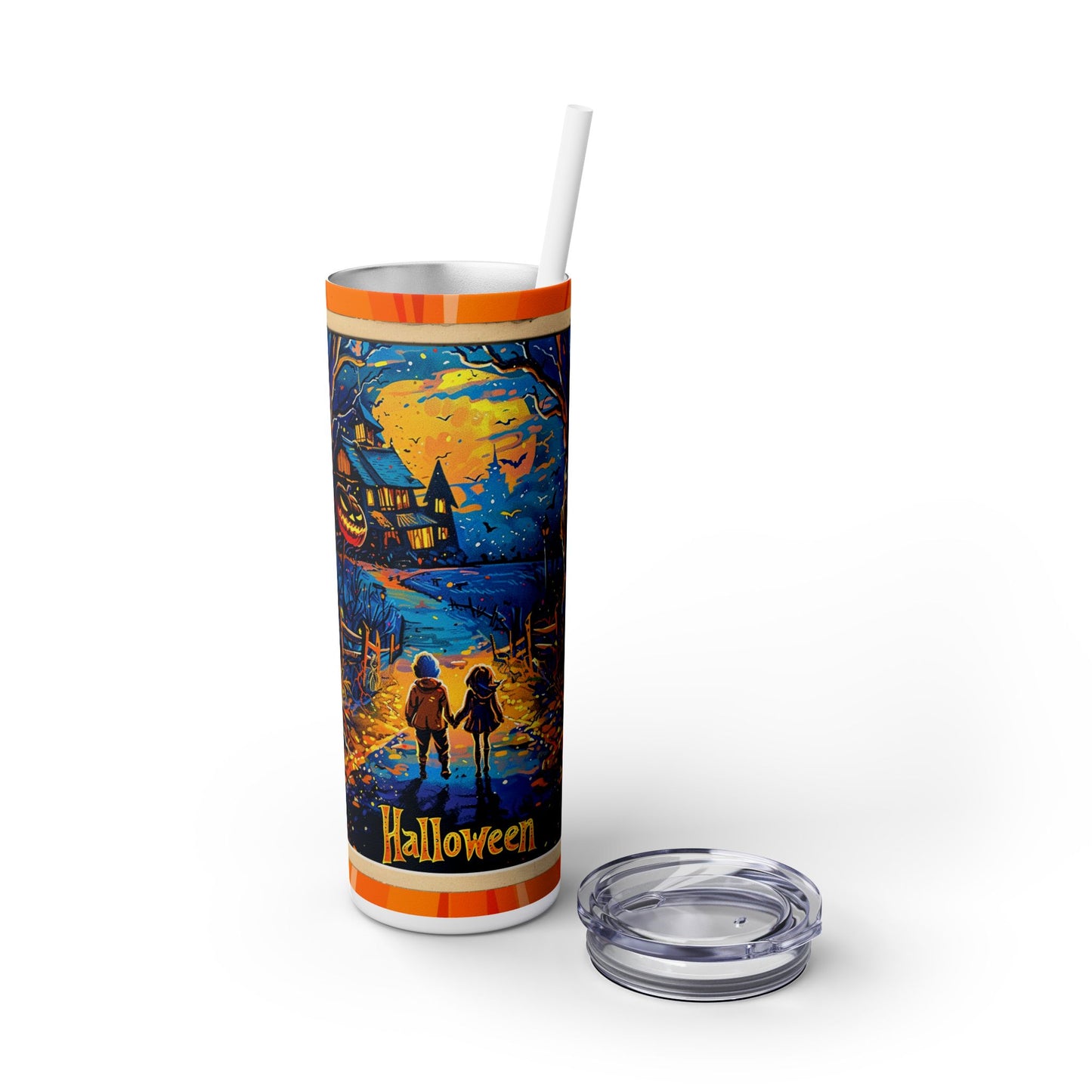 Halloween Card - SleekSip Skinny 20oz Tumbler with Straw