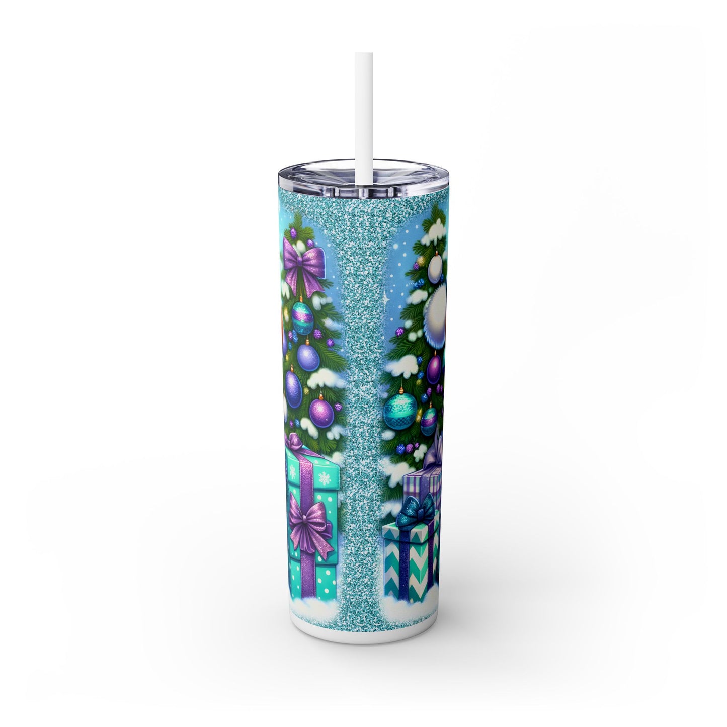 Christmas Time - SleekSip Skinny 20oz Tumbler with Straw