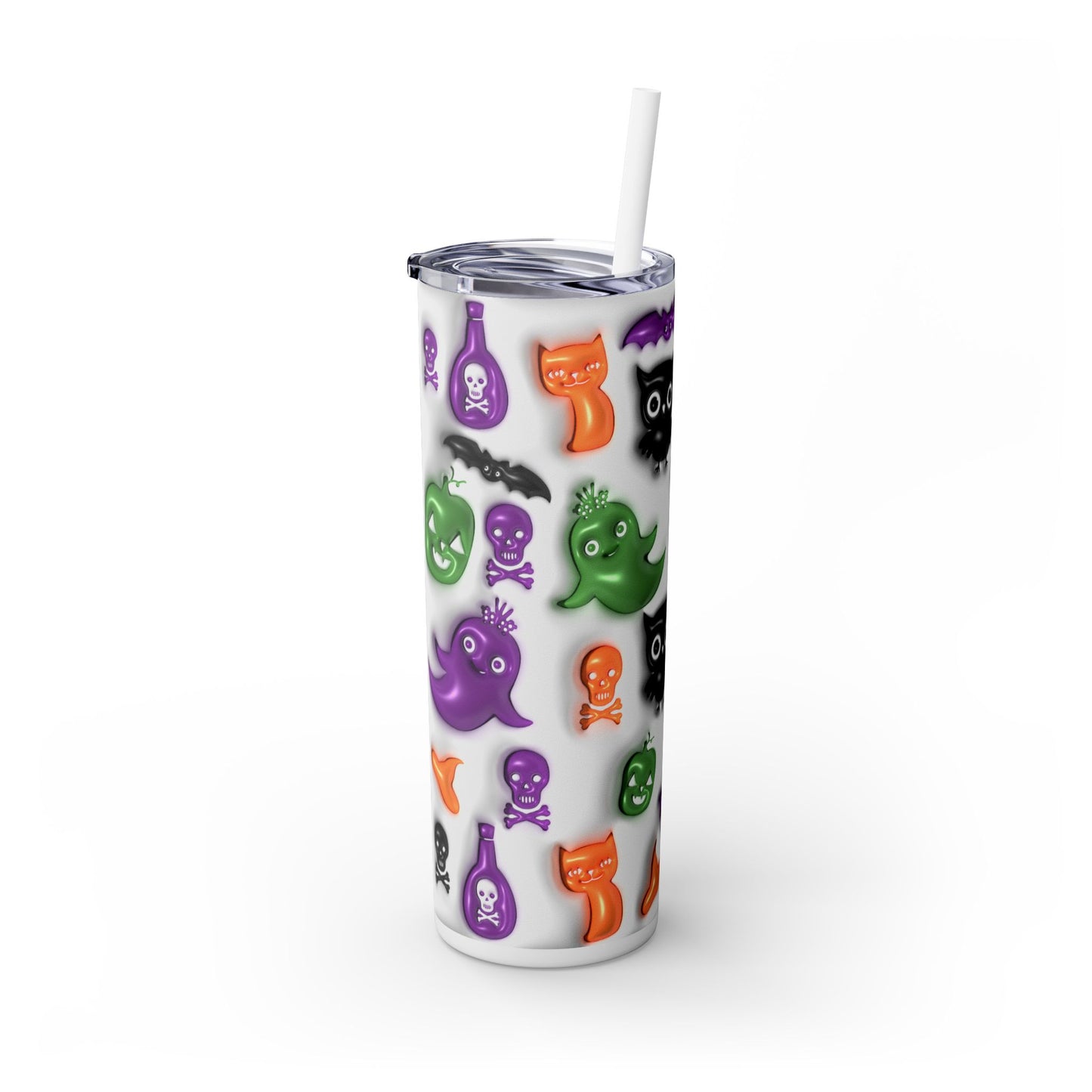 3D Inflated Halloween - SleekSip Skinny 20oz Tumbler with Straw