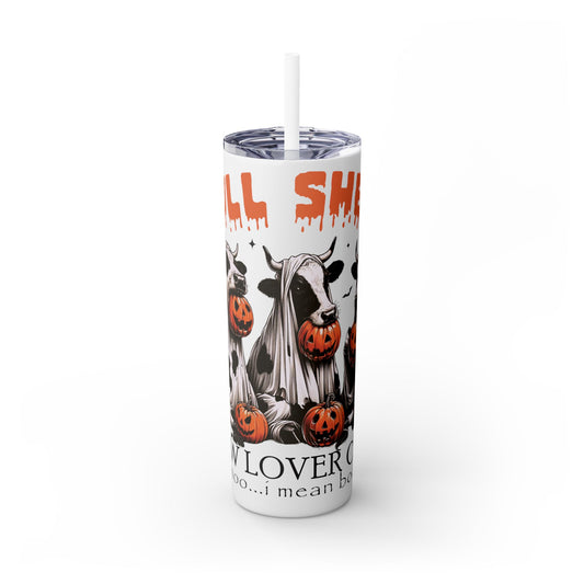 Bull Sheet Cow Lovers Club Large - SleekSip Skinny 20oz Tumbler with Straw