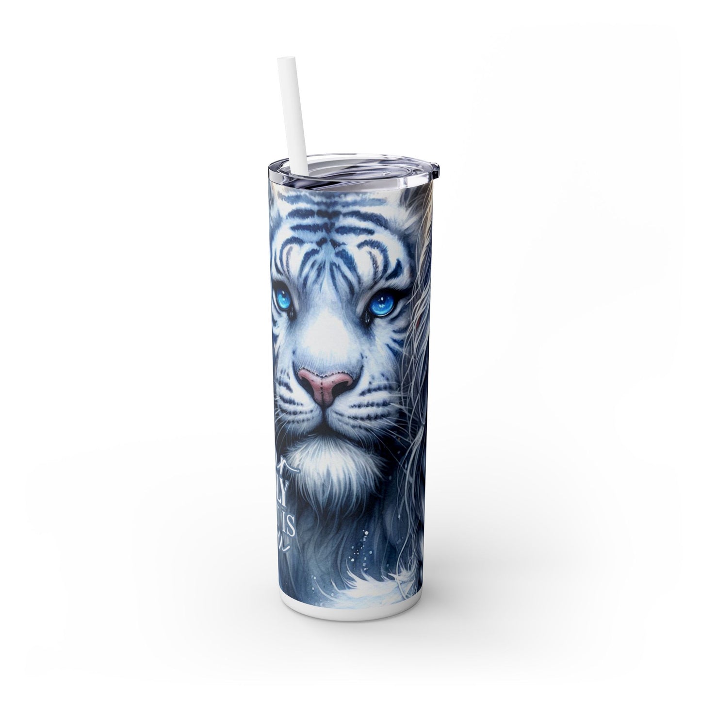 Tiger Girl Inspirational - SleekSip Skinny 20oz Tumbler with Straw