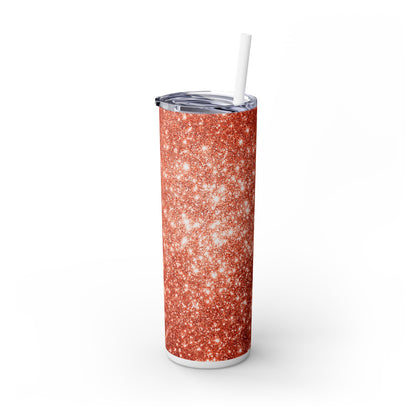 Brown Sparkles - SleekSip Skinny 20oz Tumbler with Straw