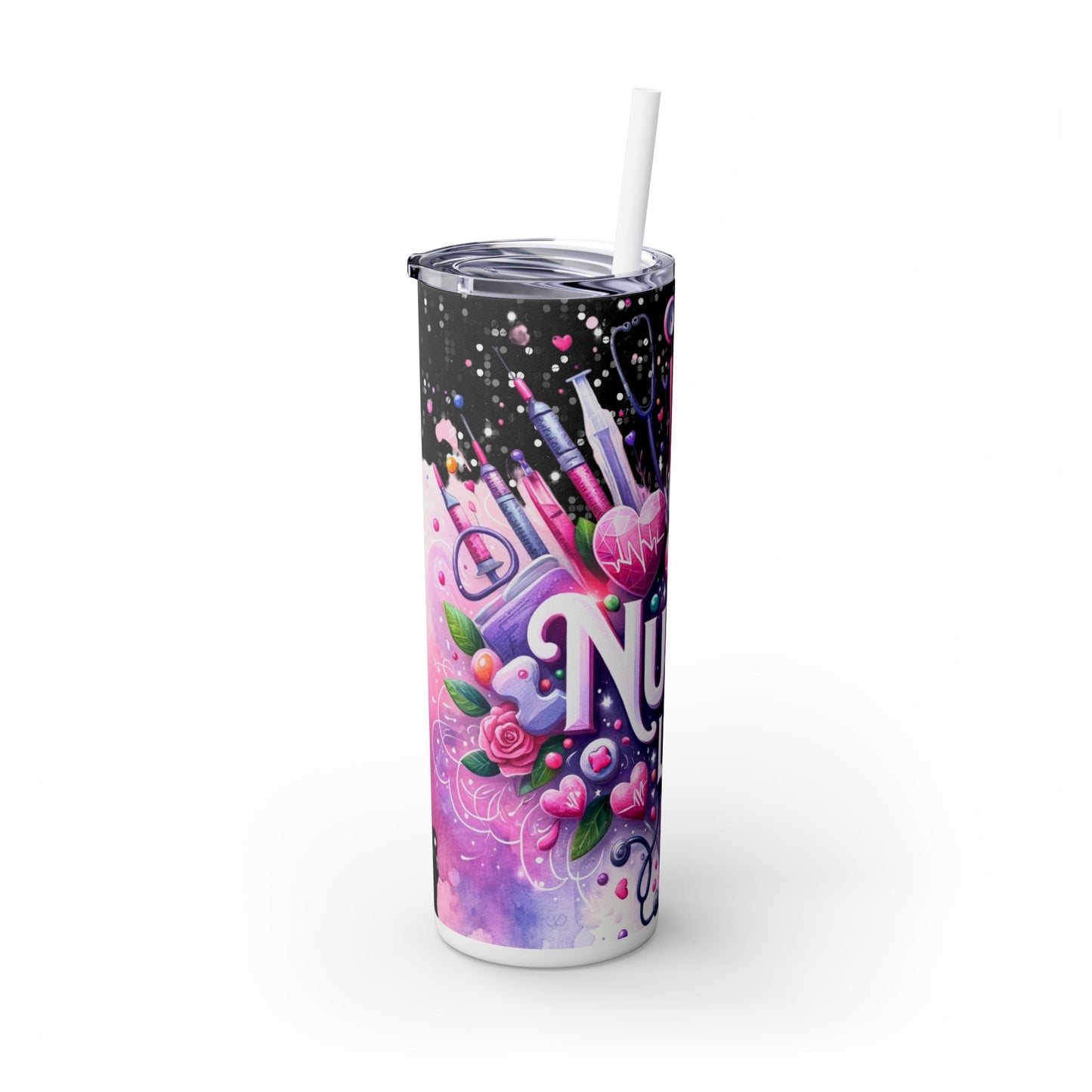 Nurse Life - SleekSip Skinny 20oz Tumbler with Straw