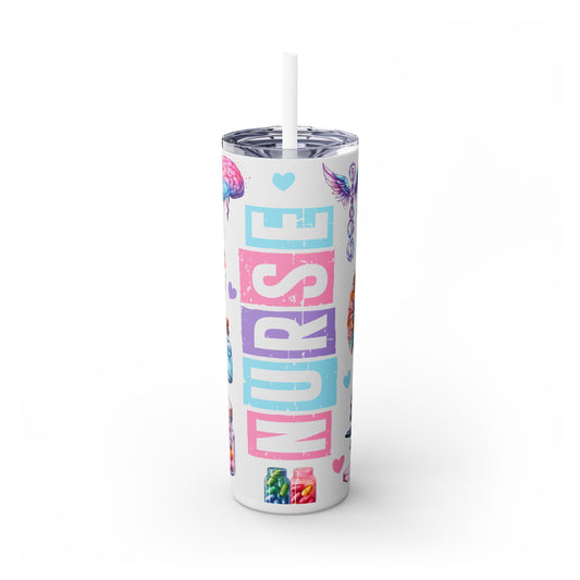 Nurse Life - SleekSip Skinny 20oz Tumbler with Straw