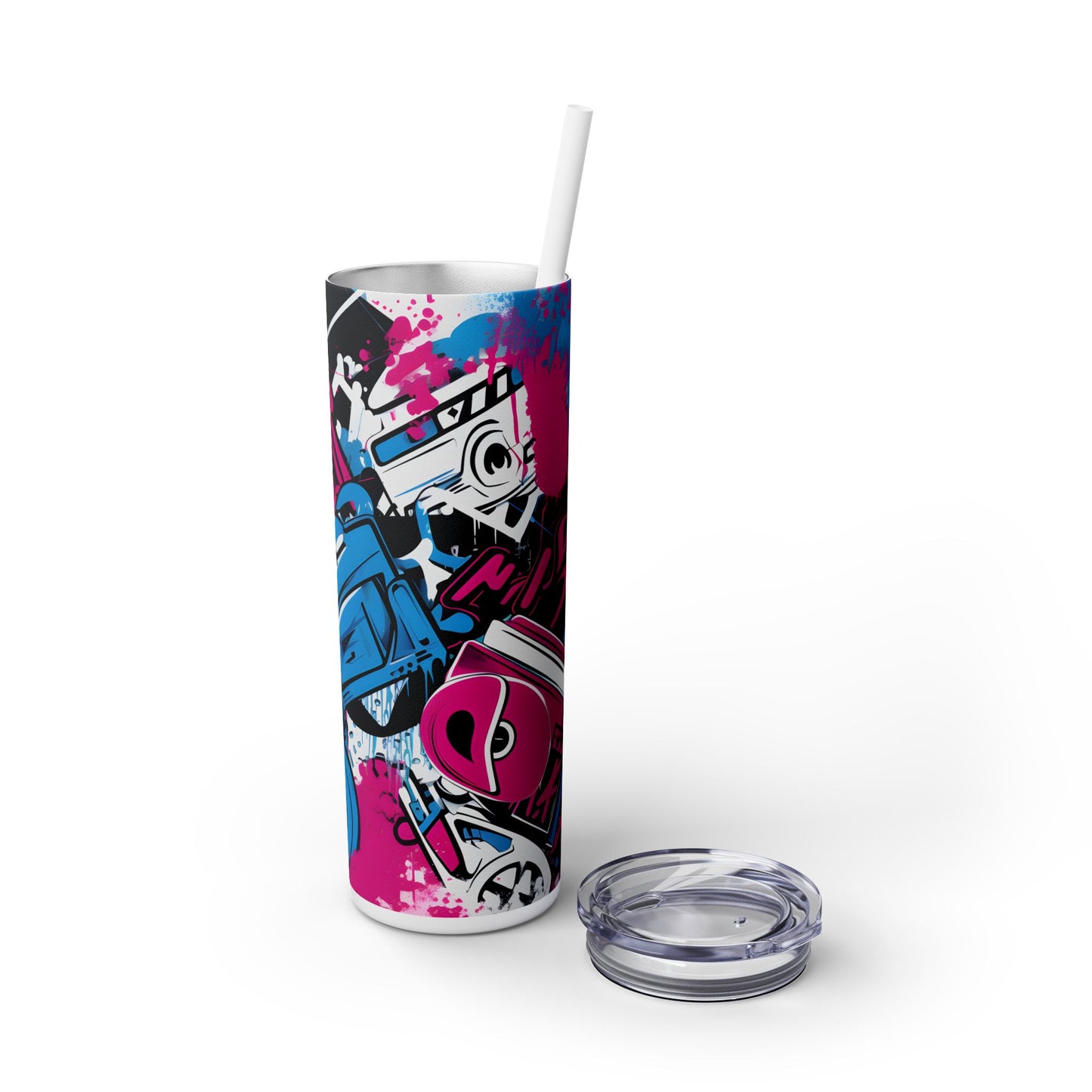 Graffiti - SleekSip Skinny 20oz Tumbler with Straw