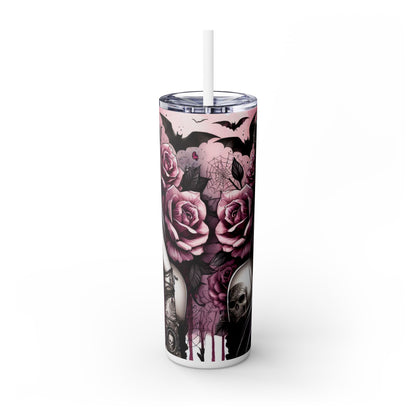 Halloween Gothic Girl - SleekSip Skinny 20oz Tumbler with Straw