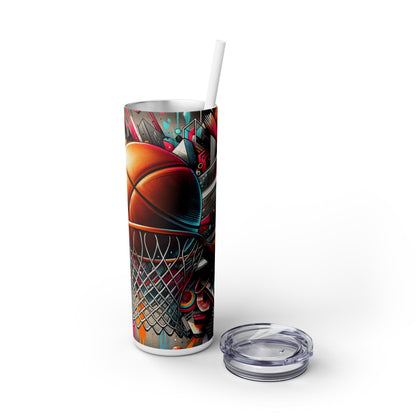 Basketball - SleekSip Skinny 20oz Tumbler with Straw