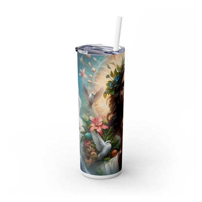 Jesus Christ Praying - SleekSip Skinny 20oz Tumbler with Straw