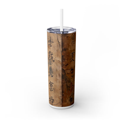 Ancient Japanese Writing - SleekSip Skinny 20oz Tumbler with Straw