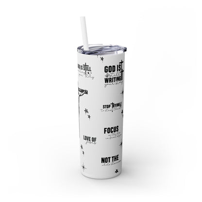 Religious Inspirational - SleekSip Skinny 20oz Tumbler with Straw