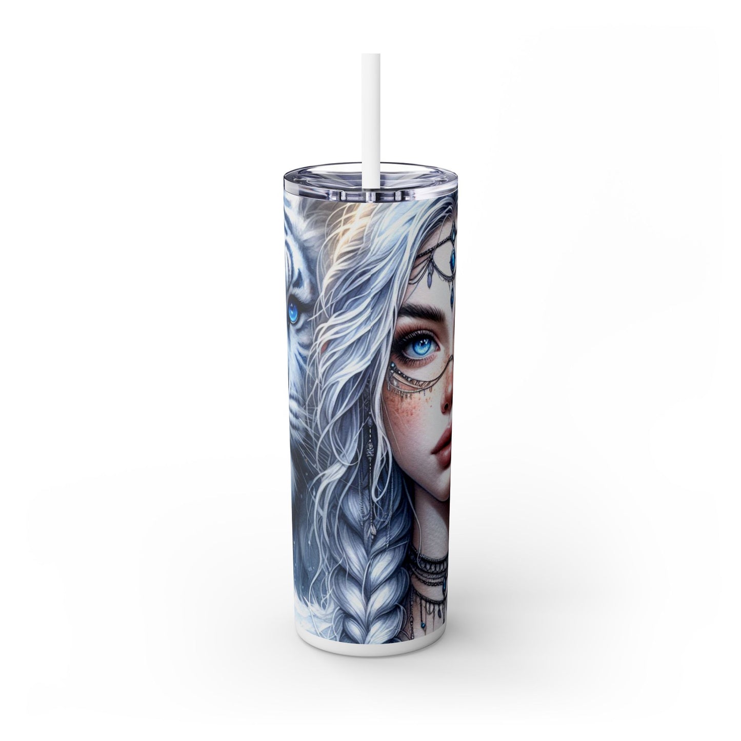 Tiger Girl Inspirational - SleekSip Skinny 20oz Tumbler with Straw