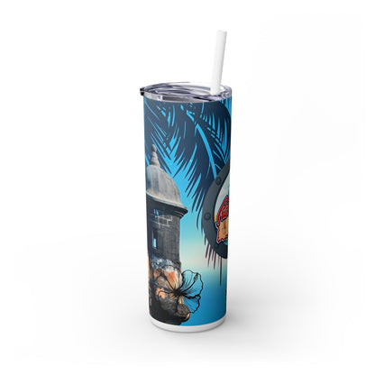 Puerto Rico - SleekSip Skinny 20oz Tumbler with Straw