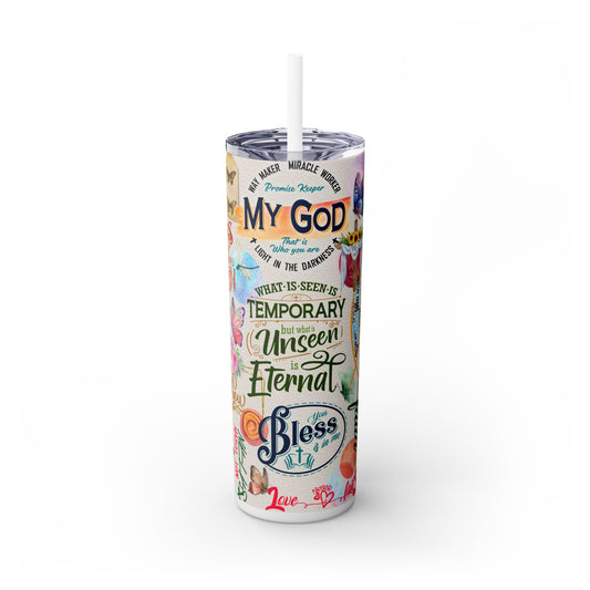 Religious Inspirational - SleekSip Skinny 20oz Tumbler with Straw