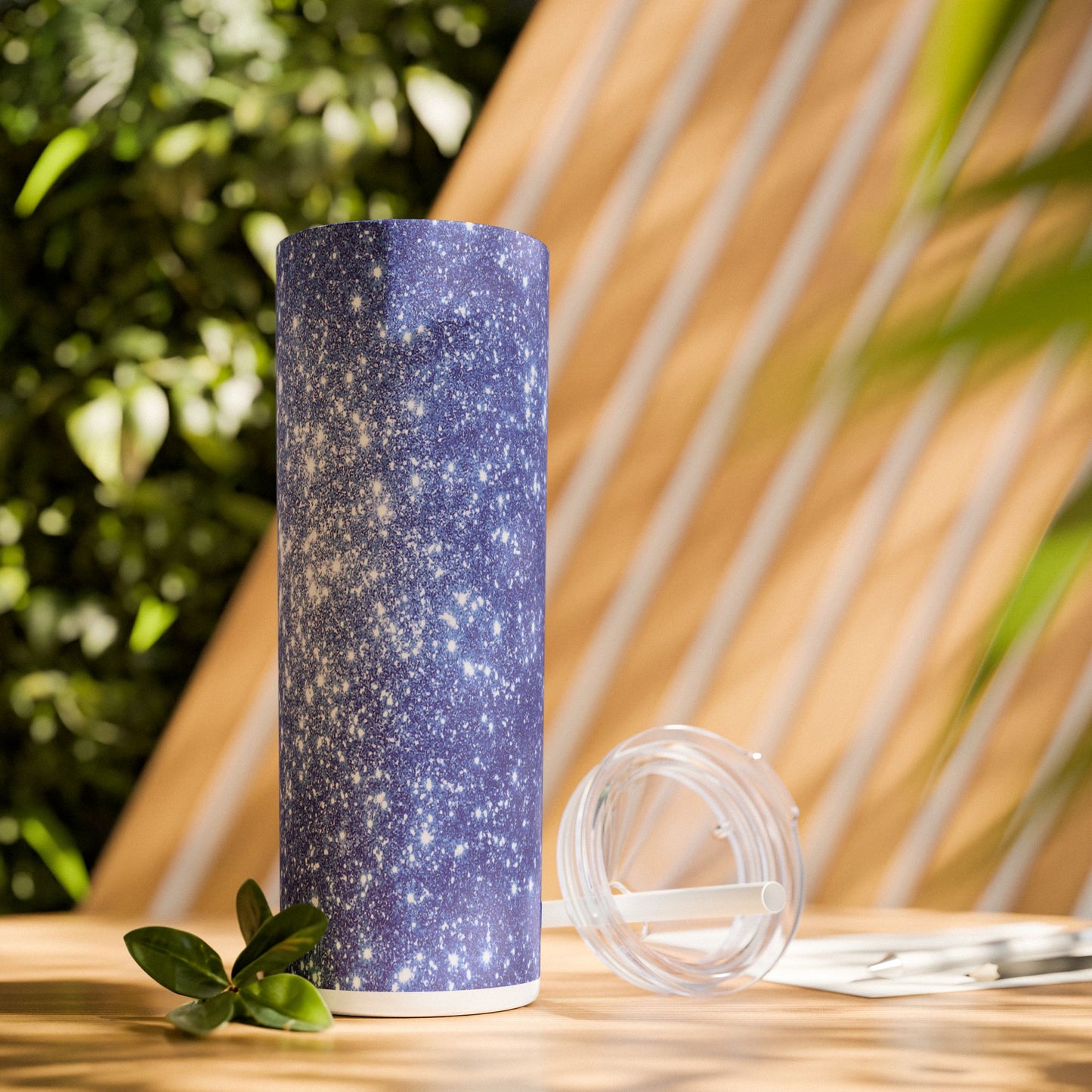 Blue Sparkles - SleekSip Skinny 20oz Tumbler with Straw