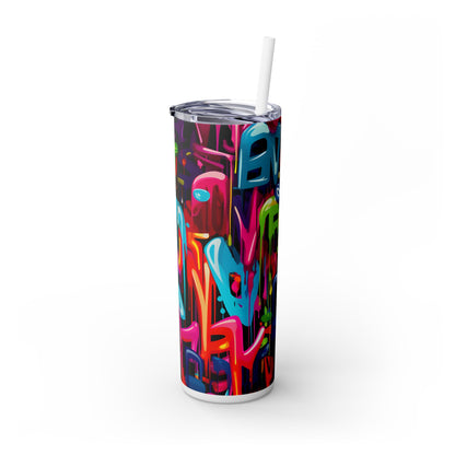 Graffiti - SleekSip Skinny 20oz Tumbler with Straw