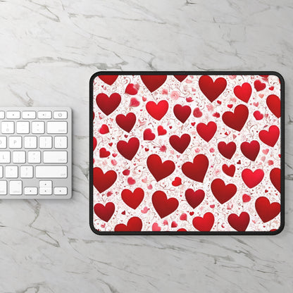 Love-Powered Floral Hearts Mouse Pad – For Smooth Moves