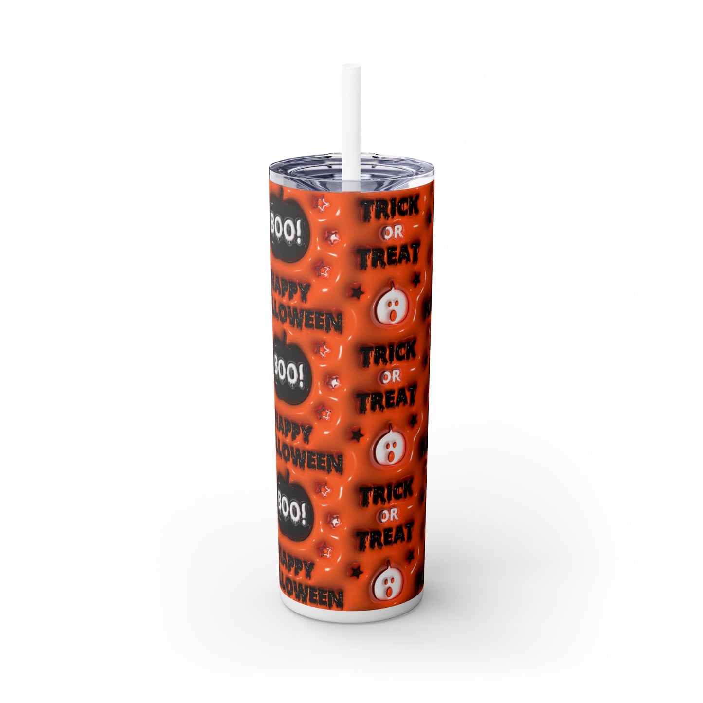 3D Inflated Halloween - SleekSip Skinny 20oz Tumbler with Straw