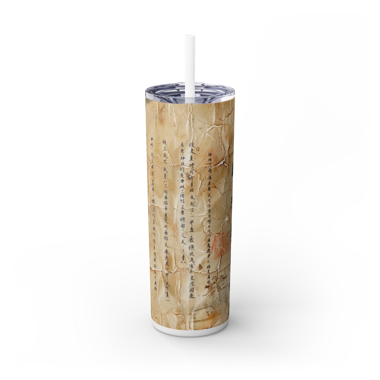 Ancient Japanese Writing - SleekSip Skinny 20oz Tumbler with Straw