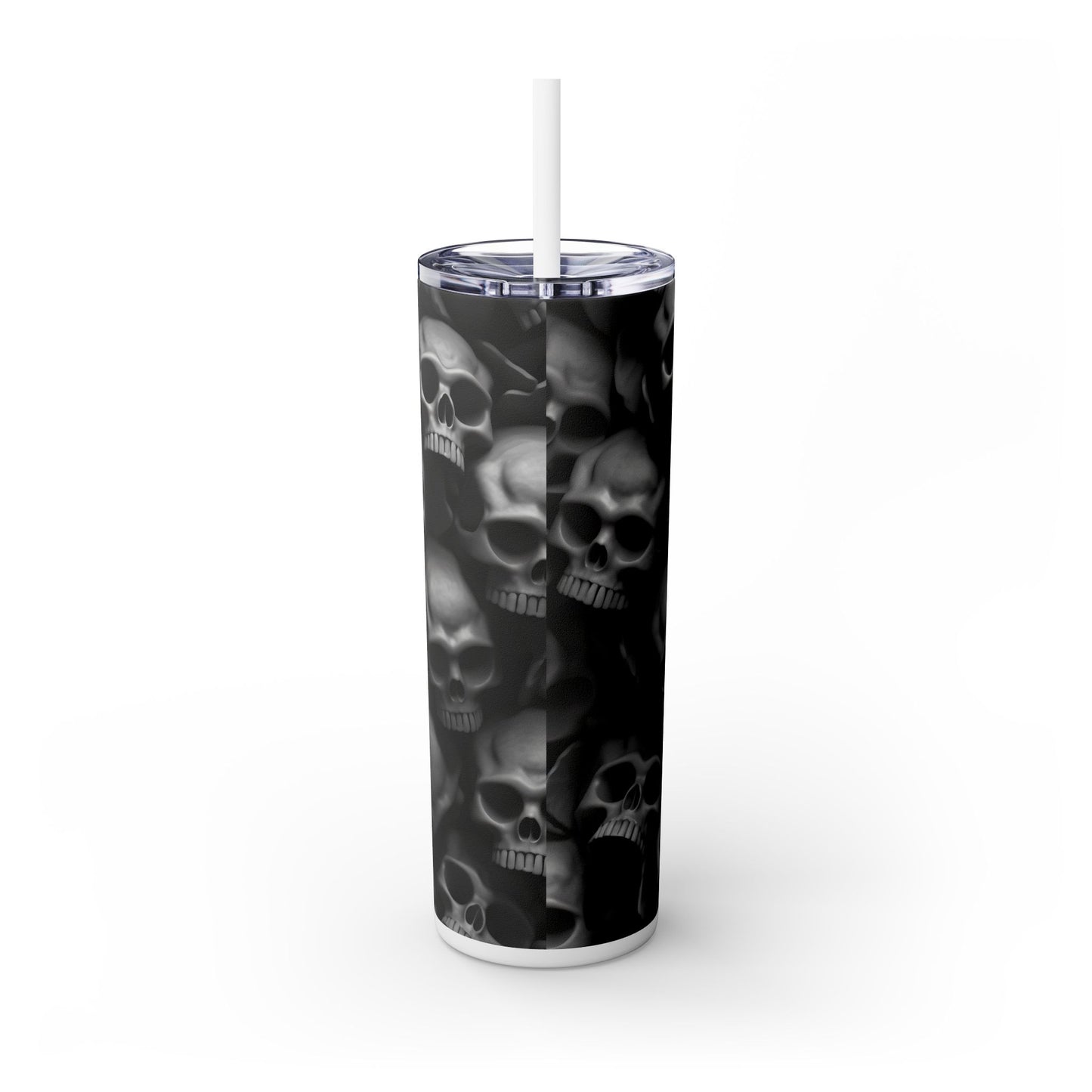 Spooky Skulls - SleekSip Skinny 20oz Tumbler with Straw