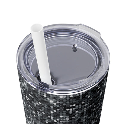 Gray Sparkles - SleekSip Skinny 20oz Tumbler with Straw