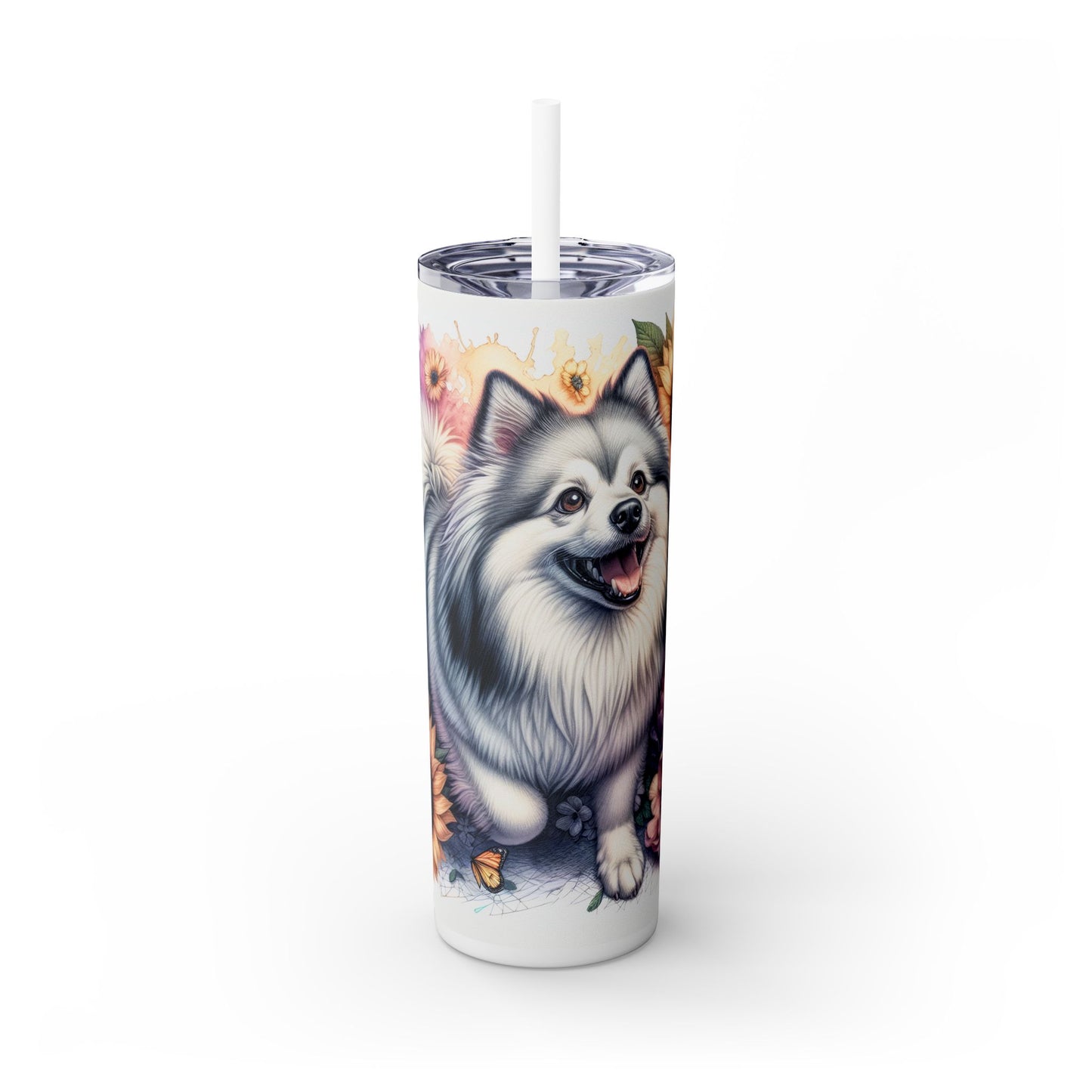 American Eskimo Dog - SleekSip Skinny 20oz Tumbler with Straw