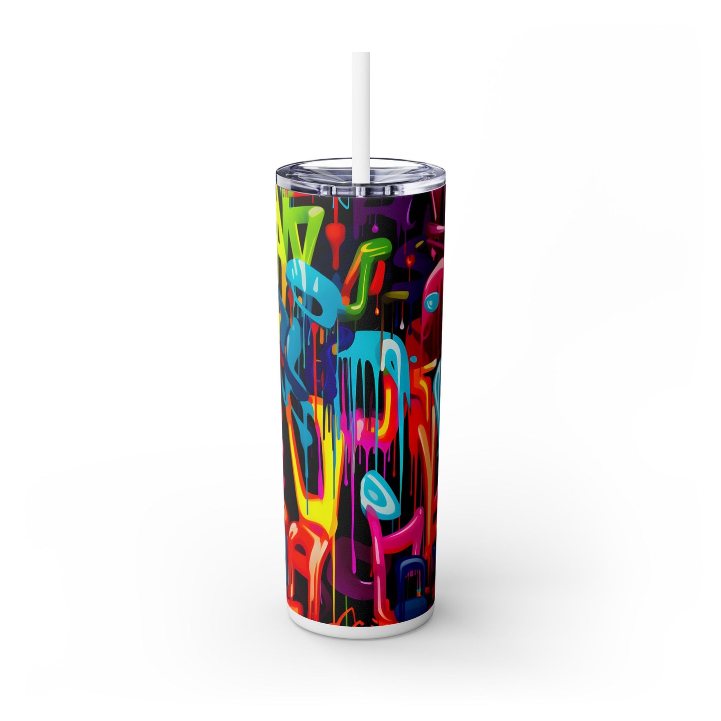 Graffiti - SleekSip Skinny 20oz Tumbler with Straw