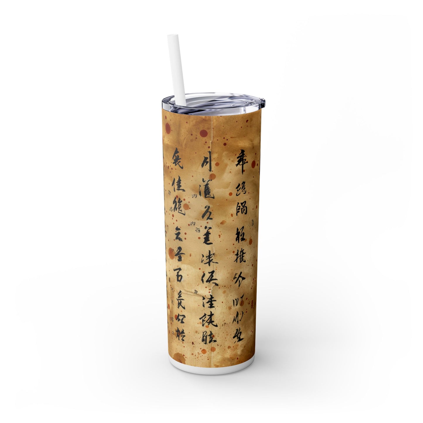 Ancient Japanese Writing - SleekSip Skinny 20oz Tumbler with Straw