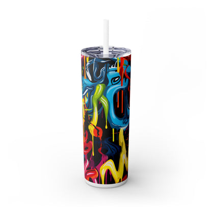 Graffiti - SleekSip Skinny 20oz Tumbler with Straw