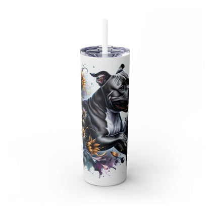 American Staffordshire Terrier - SleekSip Skinny 20oz Tumbler with Straw