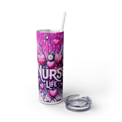 Nurse Life - SleekSip Skinny 20oz Tumbler with Straw