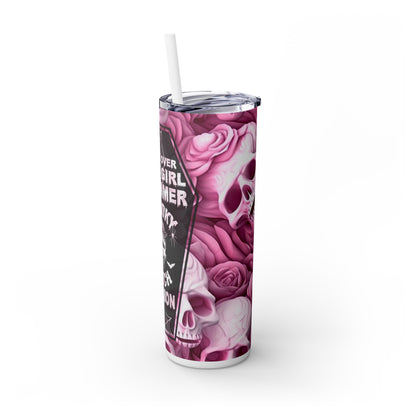 Spooky Girl Halloween Season - SleekSip Skinny 20oz Tumbler with Straw