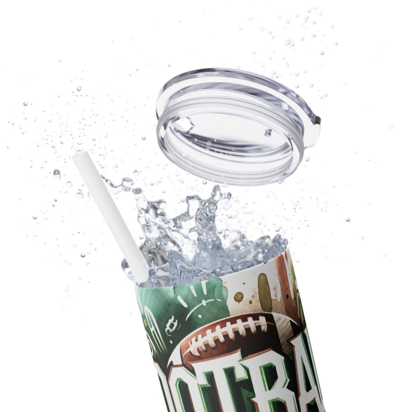 Football Mom - SleekSip Skinny 20oz Tumbler with Straw