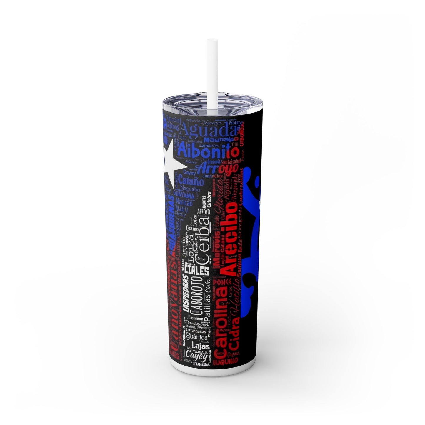 Puerto Rico - SleekSip Skinny 20oz Tumbler with Straw