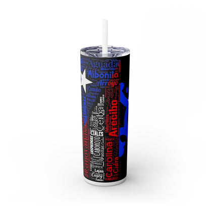 Puerto Rico - SleekSip Skinny 20oz Tumbler with Straw