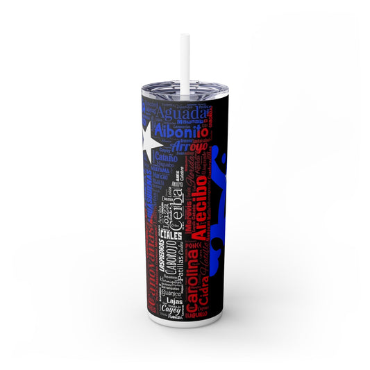 Puerto Rico - SleekSip Skinny 20oz Tumbler with Straw