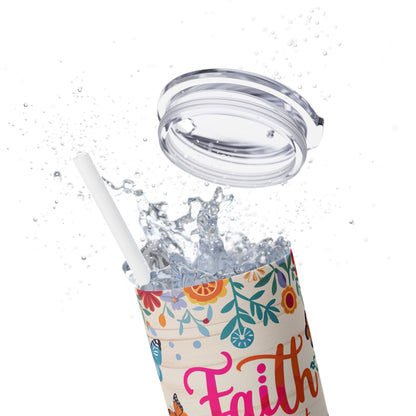 Positive Keep The Faith - SleekSip Skinny 20oz Tumbler with Straw