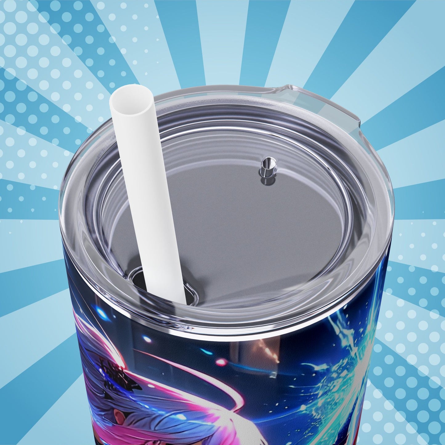 Galactic Anime Hero Skinny Tumbler – 20oz