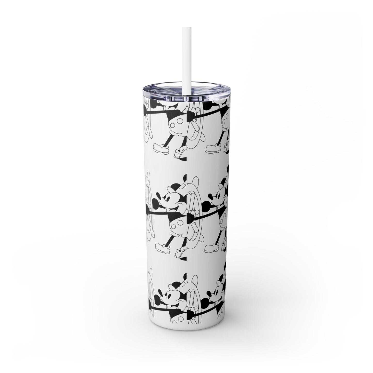 Steamboat Mickey Mouse - SleekSip Skinny 20oz Tumbler with Straw