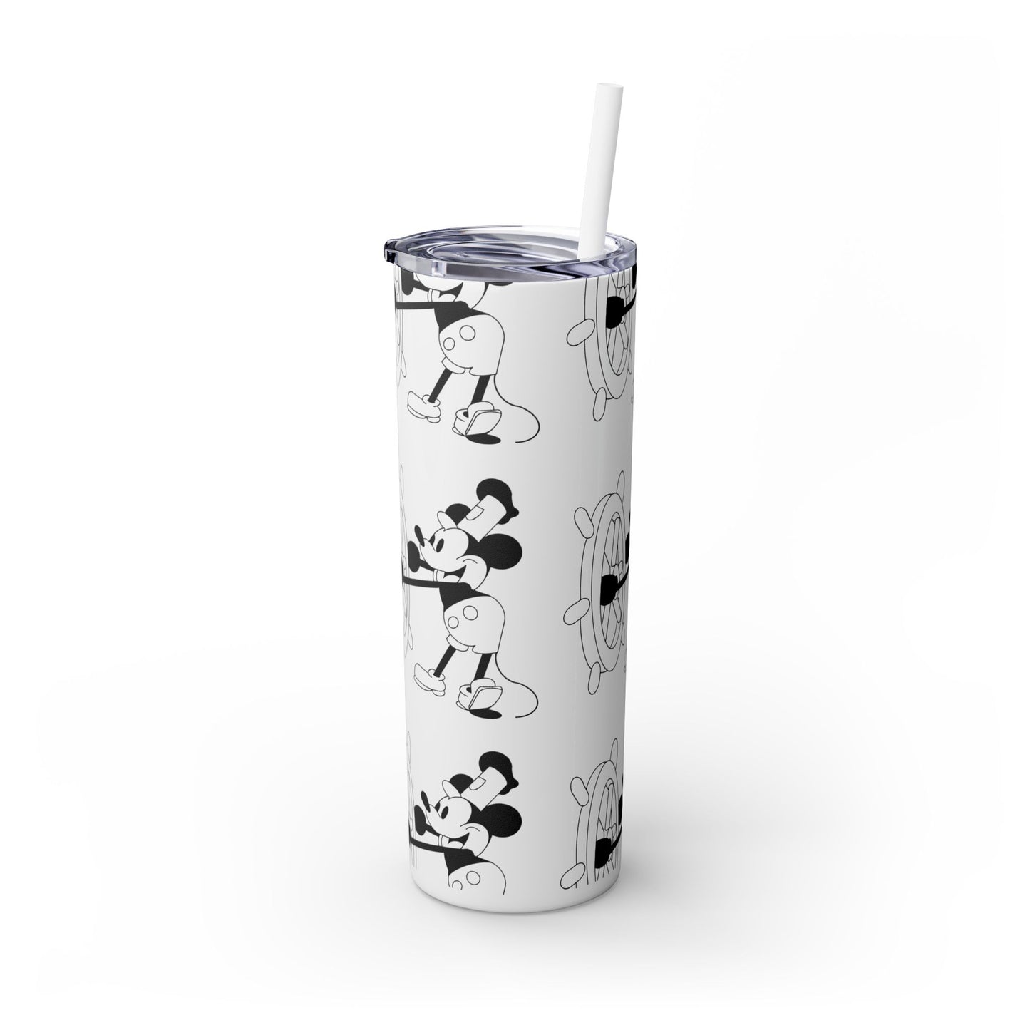 Steamboat Mickey Mouse - SleekSip Skinny 20oz Tumbler with Straw